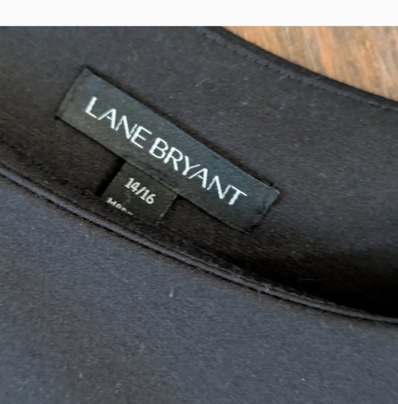 Lane Bryant Black Swing Three Quarter Sleeve Dress 16 - Picture 3 of 8